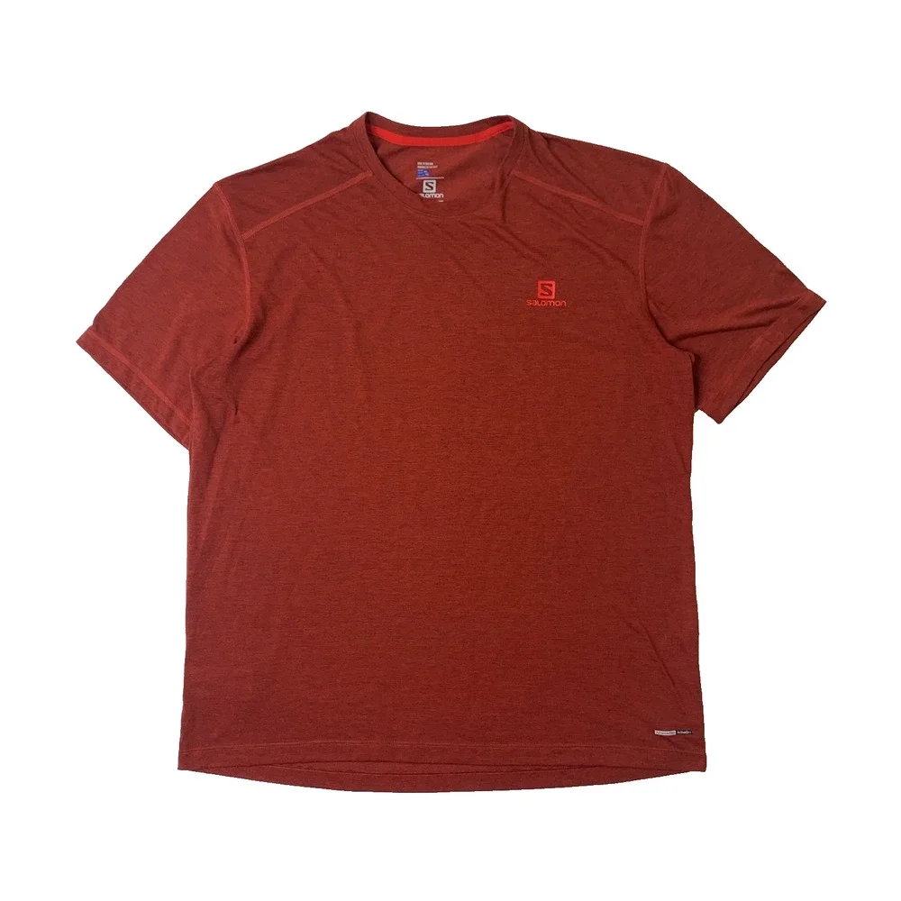 Salomon T Shirt Mens XL Cayenne Advanced Skin Active Dry Short Sleeve Running